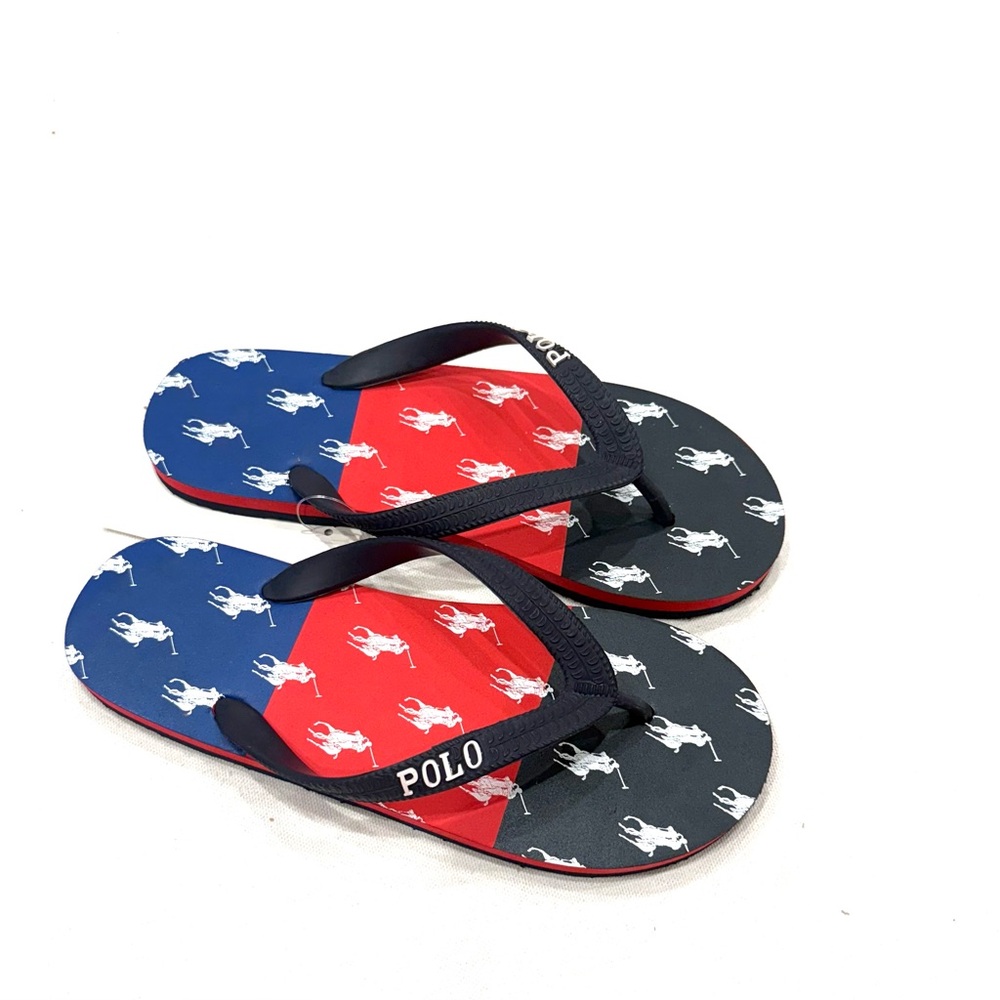 POLO RALPH LAUREN CAMINO JUNIOR FLIP FLOPS COLOR NAVY/ED/ROAL/WHITE